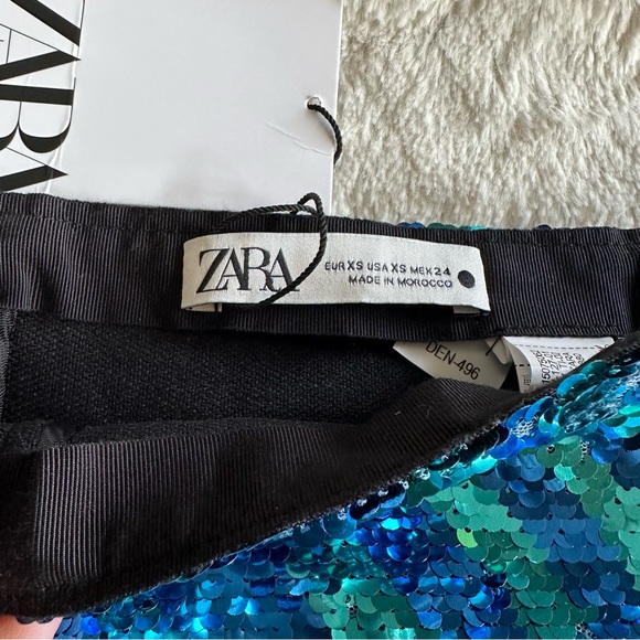 NWT Zara Sequin Mini Skirt, XS - Picture 8 of 11